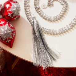 Discount The Jolly Christmas Shop Raz 8.5" Silver Tinsel Tassel Christmas Ornament 4371822