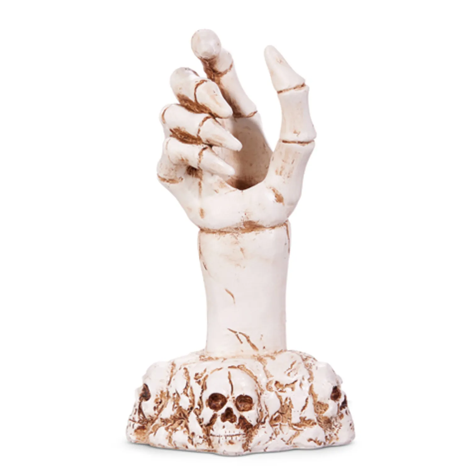 Sale The Jolly Christmas Shop Raz 7" Skeleton Hand Halloween Taper Candle Holder Decoration 4411316