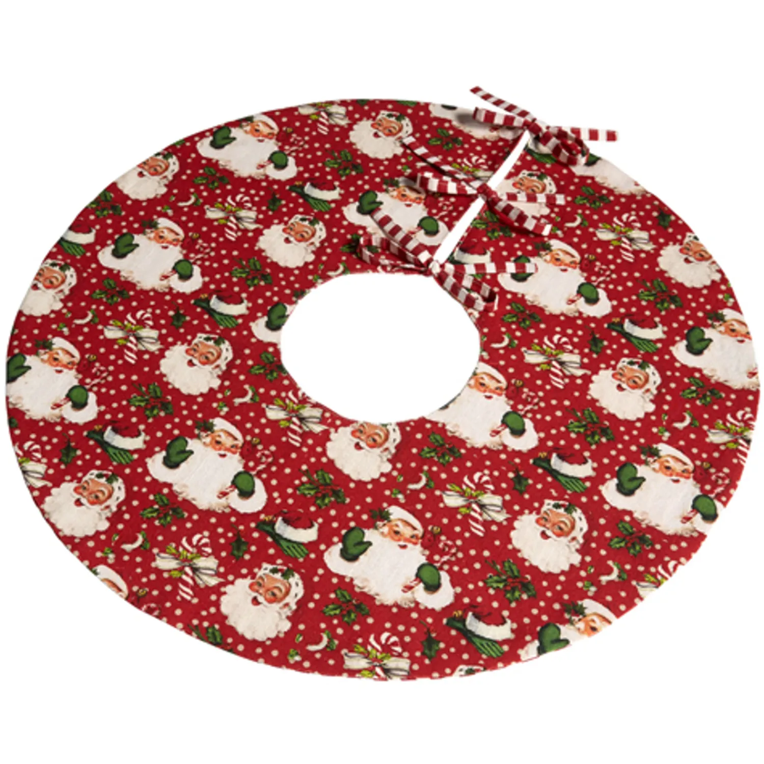 Sale The Jolly Christmas Shop Raz 24" Small Red Or Green Retro Santa Christmas Tree Skirt