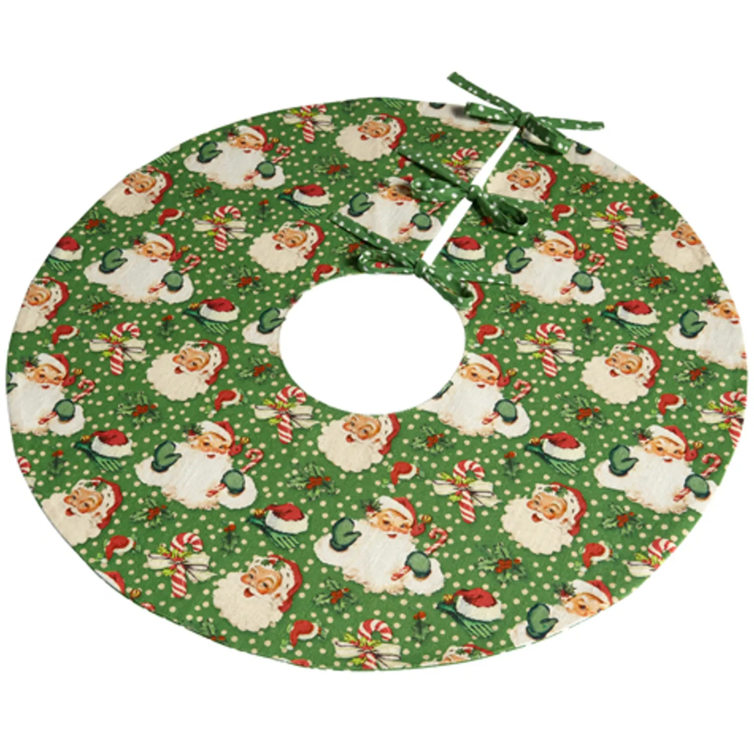 Sale The Jolly Christmas Shop Raz 24" Small Red Or Green Retro Santa Christmas Tree Skirt