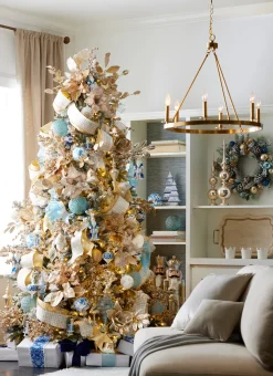 Clearance The Jolly Christmas Shop Raz 7.5' Snake Light Flocked Silverado Fir Christmas Tree T4152003