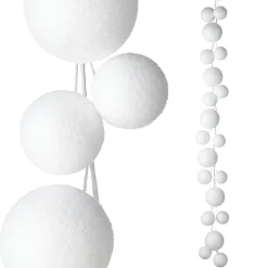 New The Jolly Christmas Shop Raz 5.5' Snowball Ball Christmas Garland G4116126