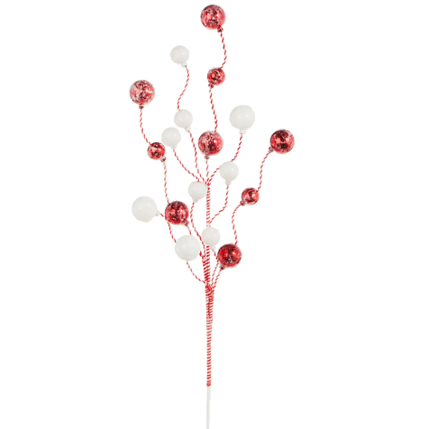 Online The Jolly Christmas Shop Raz 34" Striped Red And White Glittered Ball Christmas Tree Spray F4306778