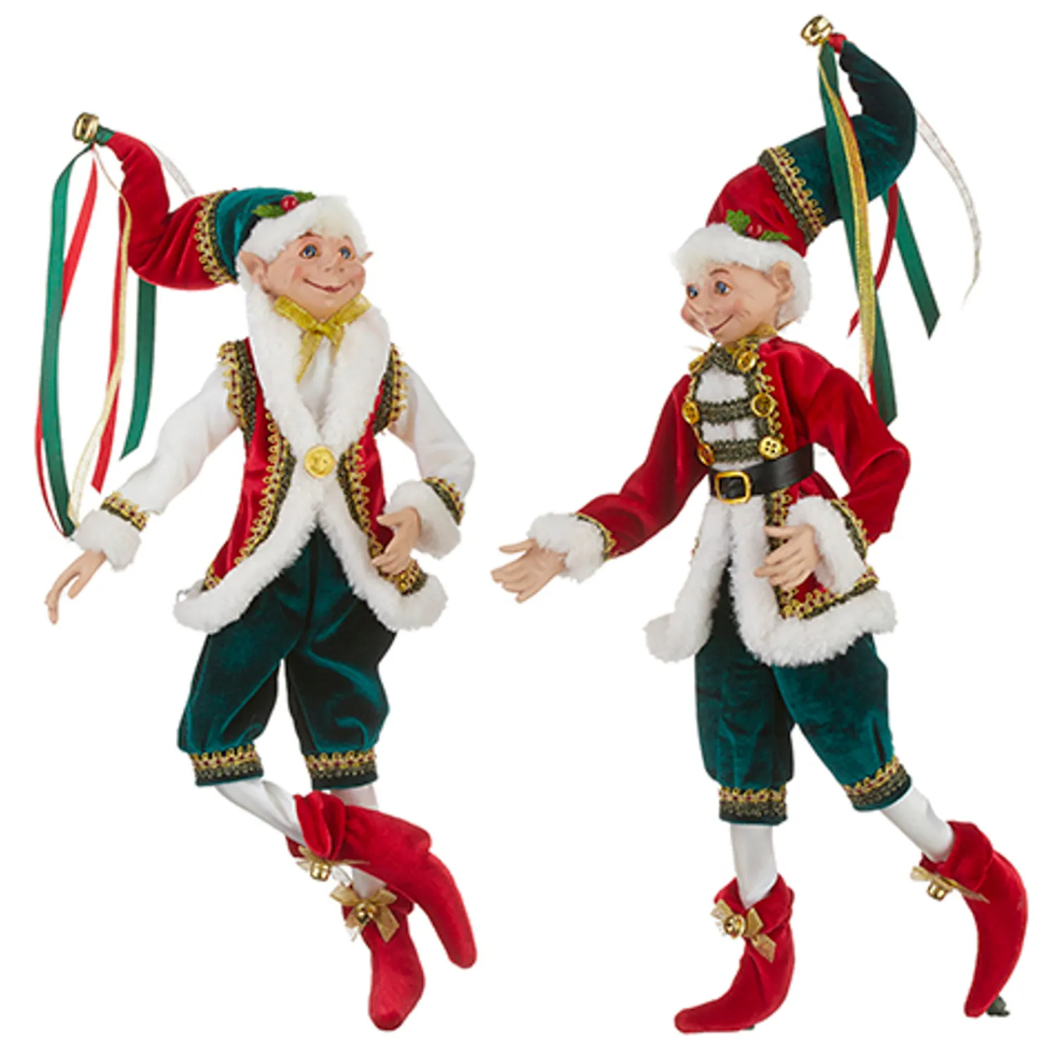 Hot The Jolly Christmas Shop Raz 16" Traditional Posable Elf Christmas Figure 4202309