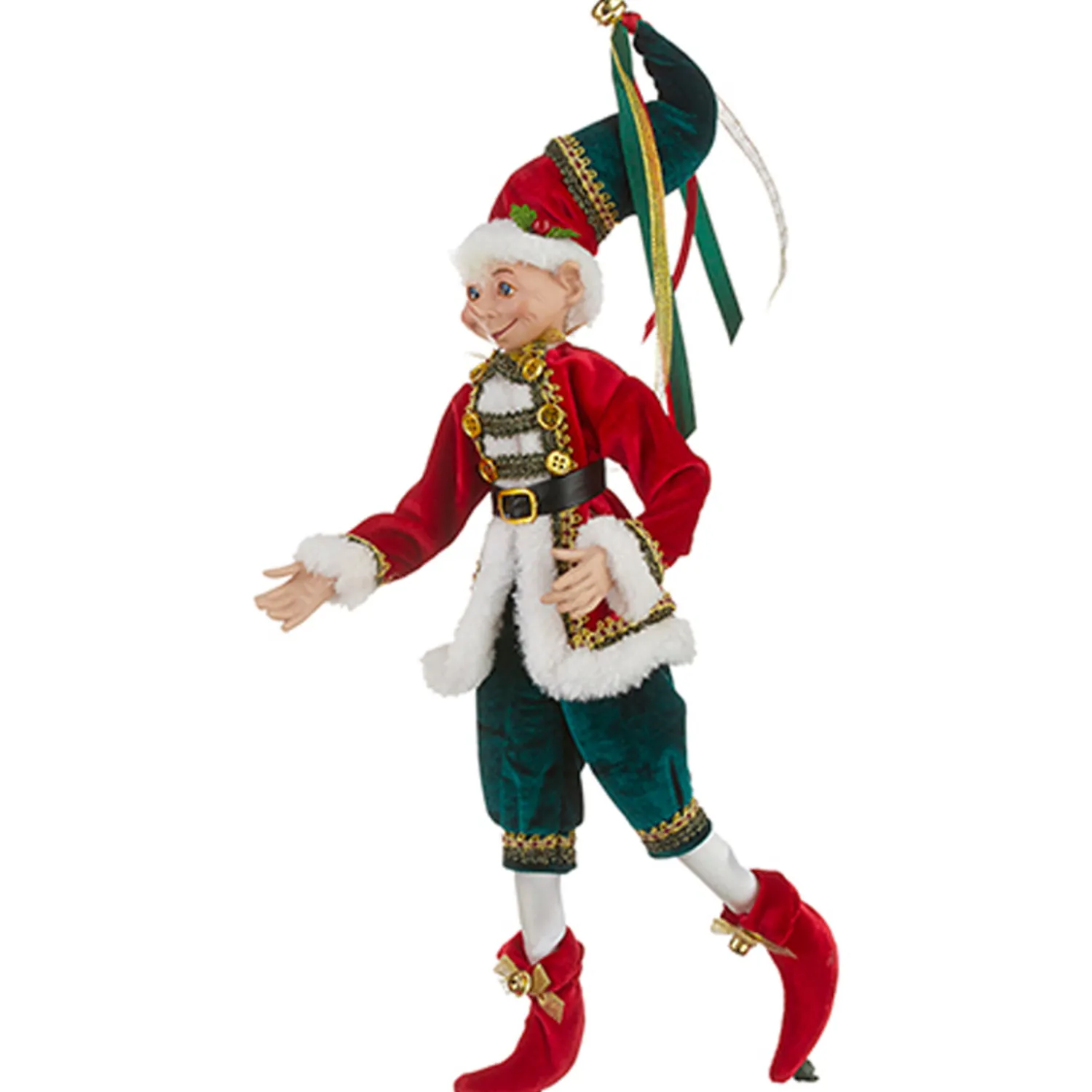 Hot The Jolly Christmas Shop Raz 16" Traditional Posable Elf Christmas Figure 4202309