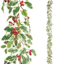 Discount The Jolly Christmas Shop Raz 6' Variegated Holly Christmas Garland G4402449