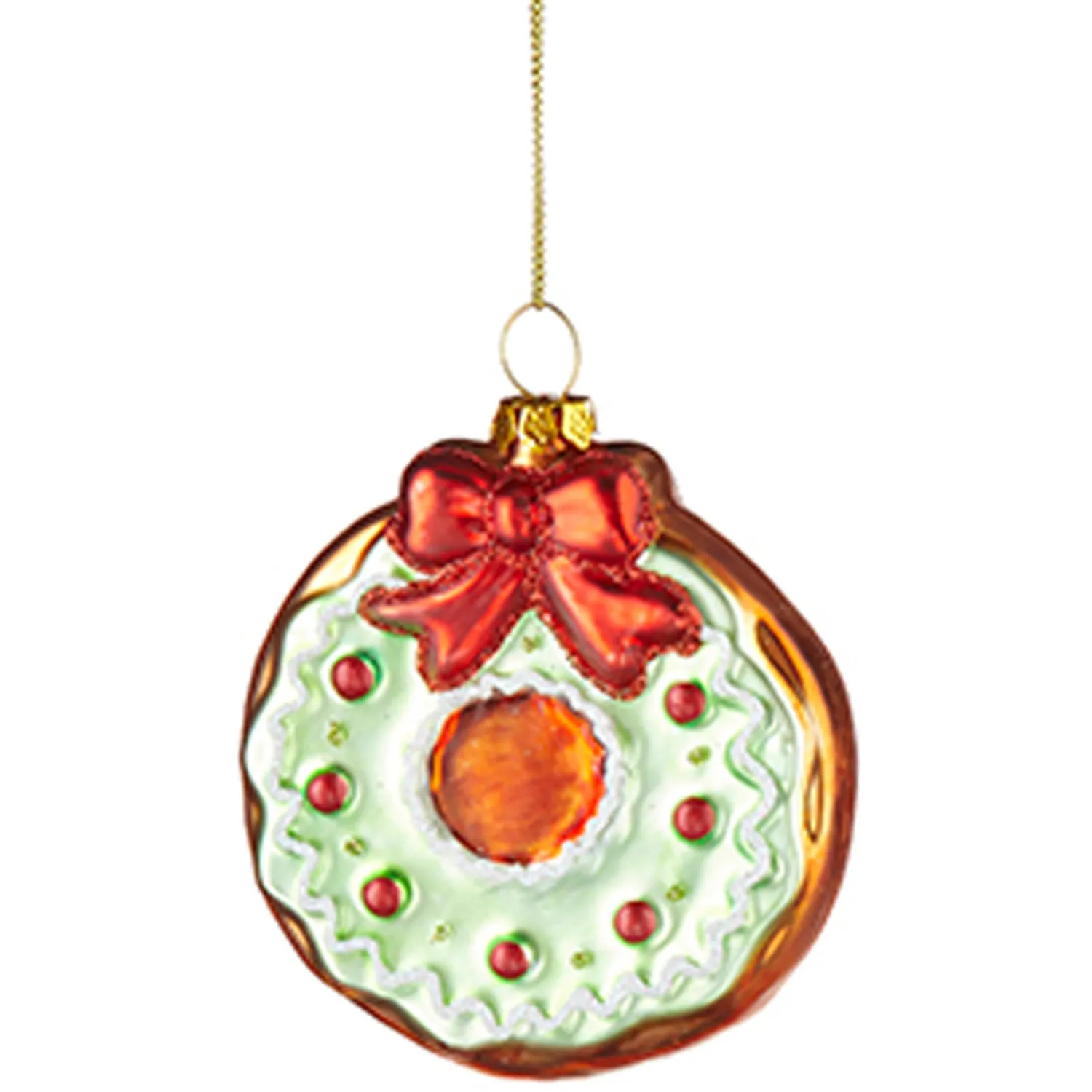 Outlet The Jolly Christmas Shop Raz 5" Vintage Cookie Glass Christmas Ornament 4220046