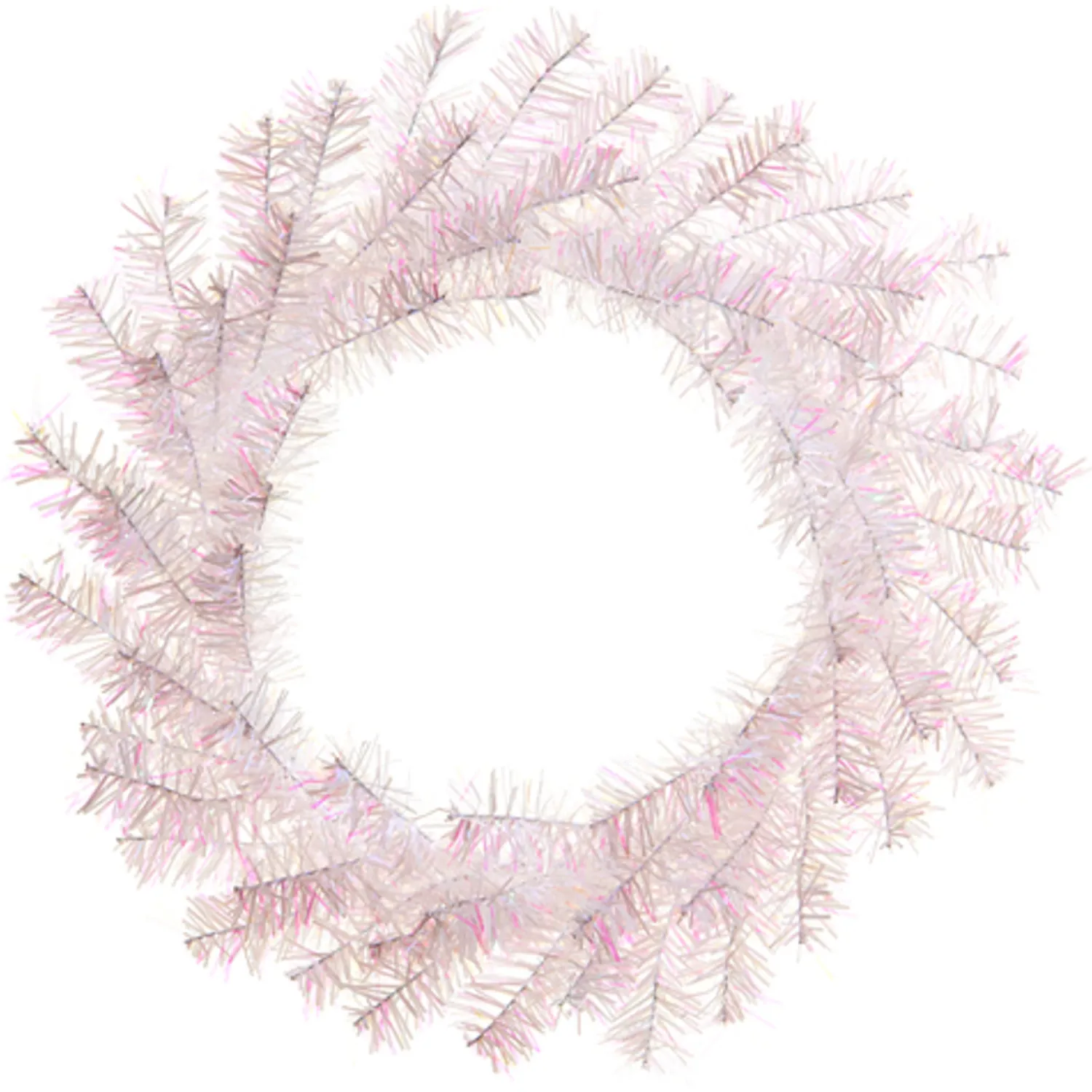 Sale The Jolly Christmas Shop Raz 22" White And Pink Tinsel Christmas Wreath W4402271