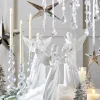 New The Jolly Christmas Shop Raz 14" White Angel With Instrument Christmas Figures Set Of 3 4411301