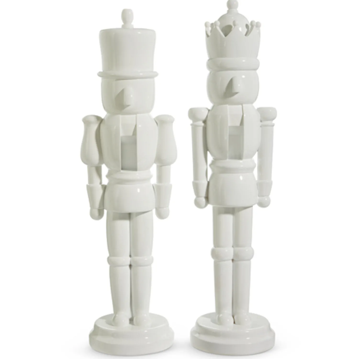 Clearance The Jolly Christmas Shop Raz 22.5" White Christmas Nutcracker Figure 4457691