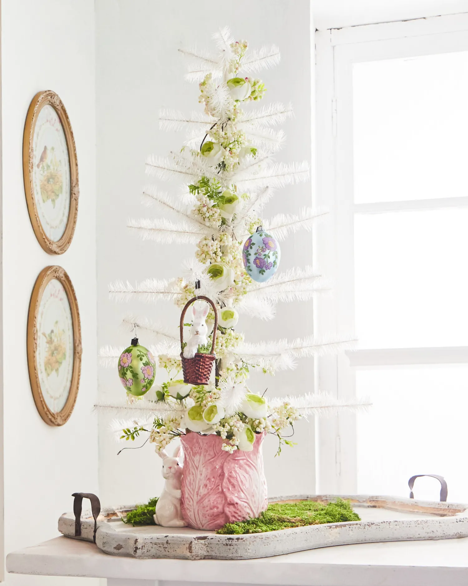 Best The Jolly Christmas Shop Raz 36" White Feather Christmas Or Easter Tree 4416056