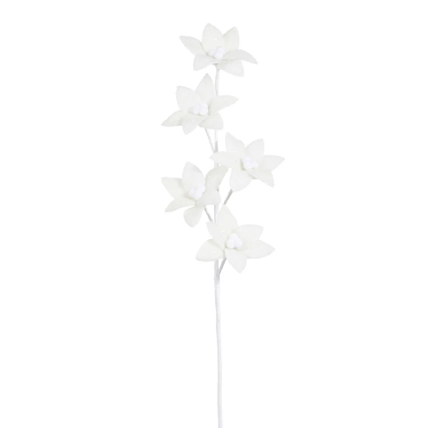 Hot The Jolly Christmas Shop Raz 25" White Felt Poinsettia Christmas Tree Spray F4306768