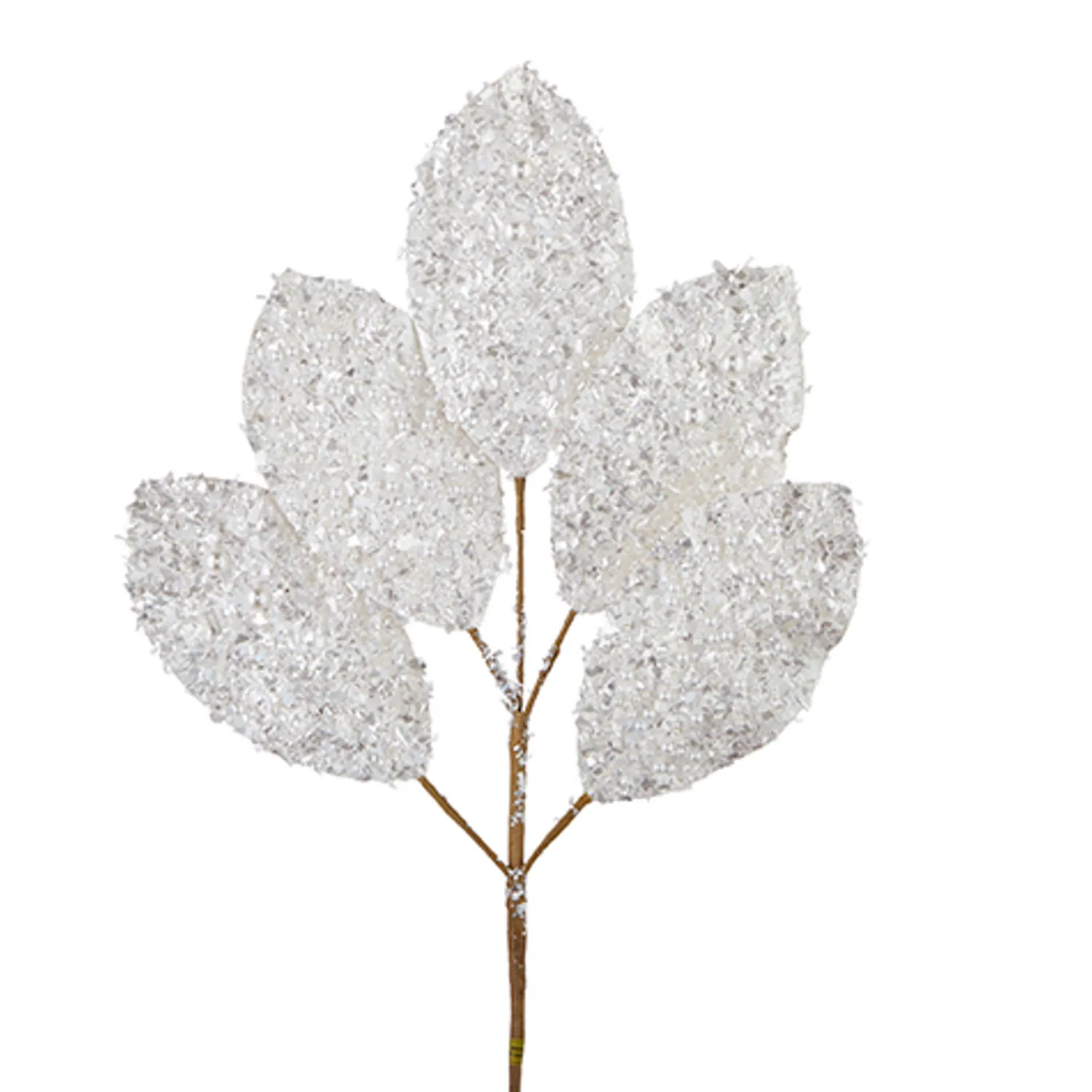 Best The Jolly Christmas Shop Raz 23" White Glitter Magnolia Leaf Christmas Tree Spray F4206774