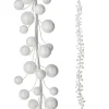 Sale The Jolly Christmas Shop Raz 6' White Glittered Ball Ornament Christmas Garland G4202448