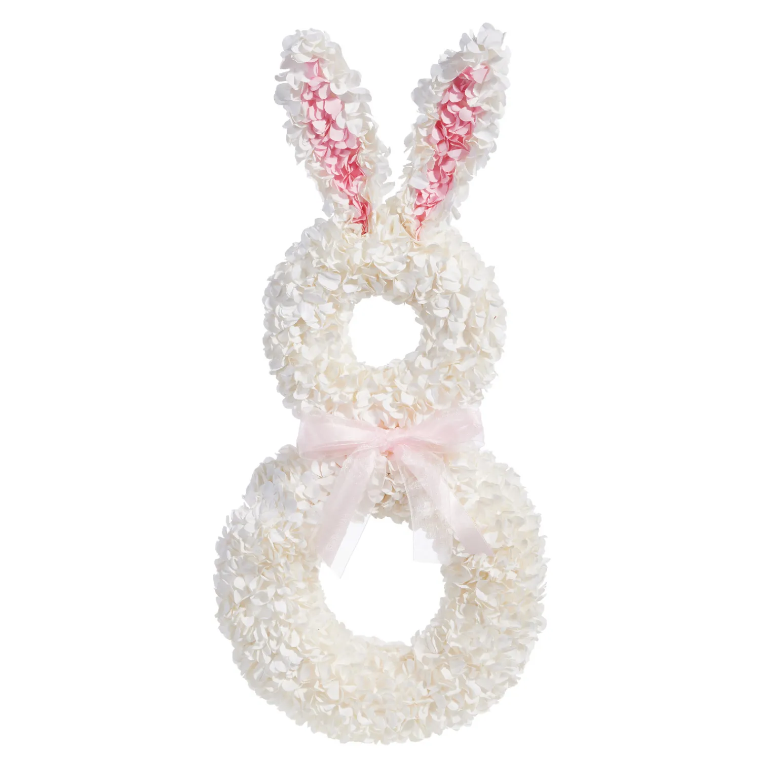 Online The Jolly Christmas Shop Raz 22" White Hydrangea Easter Bunny Wreath W4453341