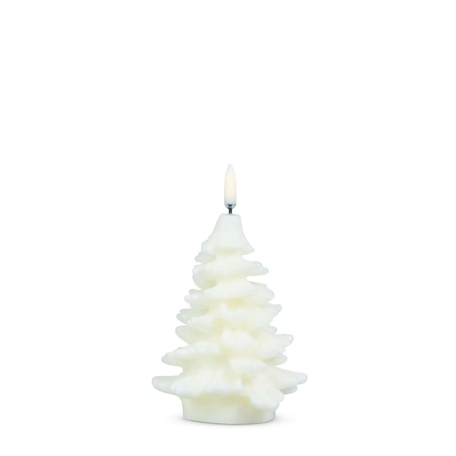 The Jolly Christmas Shop Raz 5.5" White Or Ivory Uyuni Christmas Tree Battery Operated Candle With Lighted Flickering Flame