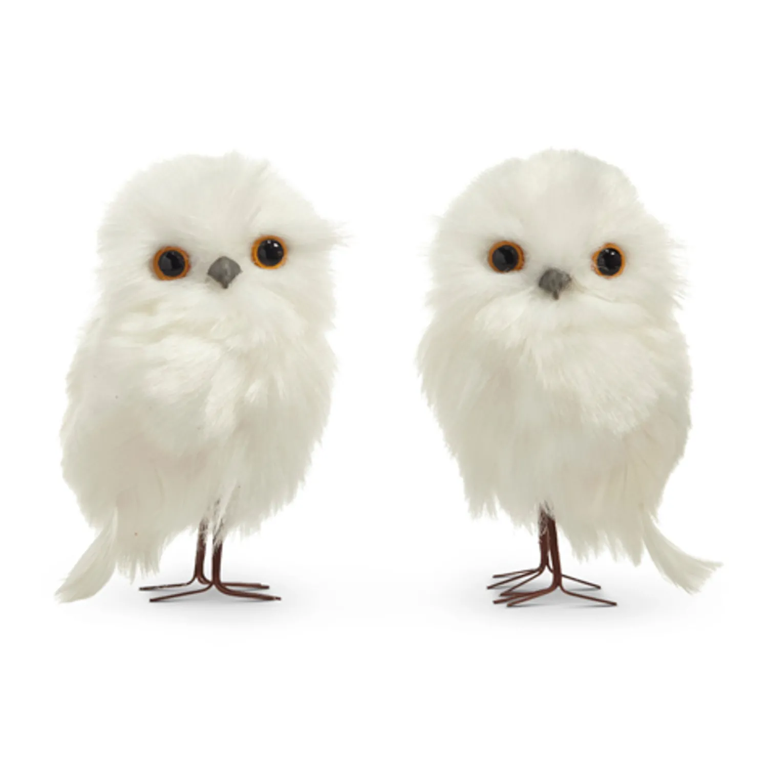Discount The Jolly Christmas Shop Raz 4.5" White Owl Christmas Ornament Set Of 2 4403451