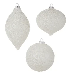 Online The Jolly Christmas Shop Raz 4" White Pearl Glass Christmas Ornament 4222816