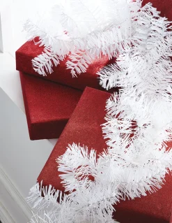 Online The Jolly Christmas Shop Raz 6' White Tinsel Christmas Garland G4202577