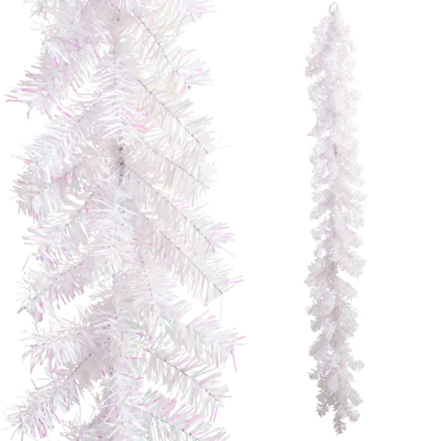 Outlet The Jolly Christmas Shop Raz 6' White Tinsel Christmas Garland G4402267