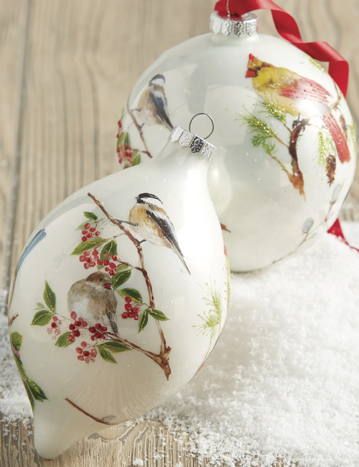 Outlet The Jolly Christmas Shop Raz 4.75" Winter Bird Glass Christmas Ornament 4024608