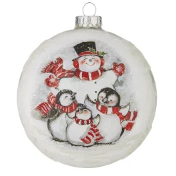 Discount The Jolly Christmas Shop Raz 5" Winter Friends Glass Ball Christmas Ornament 4124550