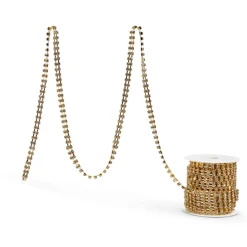 Online The Jolly Christmas Shop Raz 10 Yds Gold Rhinestone Christmas Tree Garland G4402324