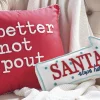 Best The Jolly Christmas Shop Raz Better Not Pout Or Santa Stops Here Christmas Pillow