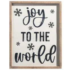Hot The Jolly Christmas Shop Raz Black And White Wooden Framed Metal Christmas Signs