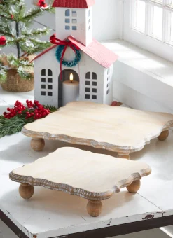 Clearance The Jolly Christmas Shop Raz Brown White Washed Square Riser Christmas Decoration 4328020