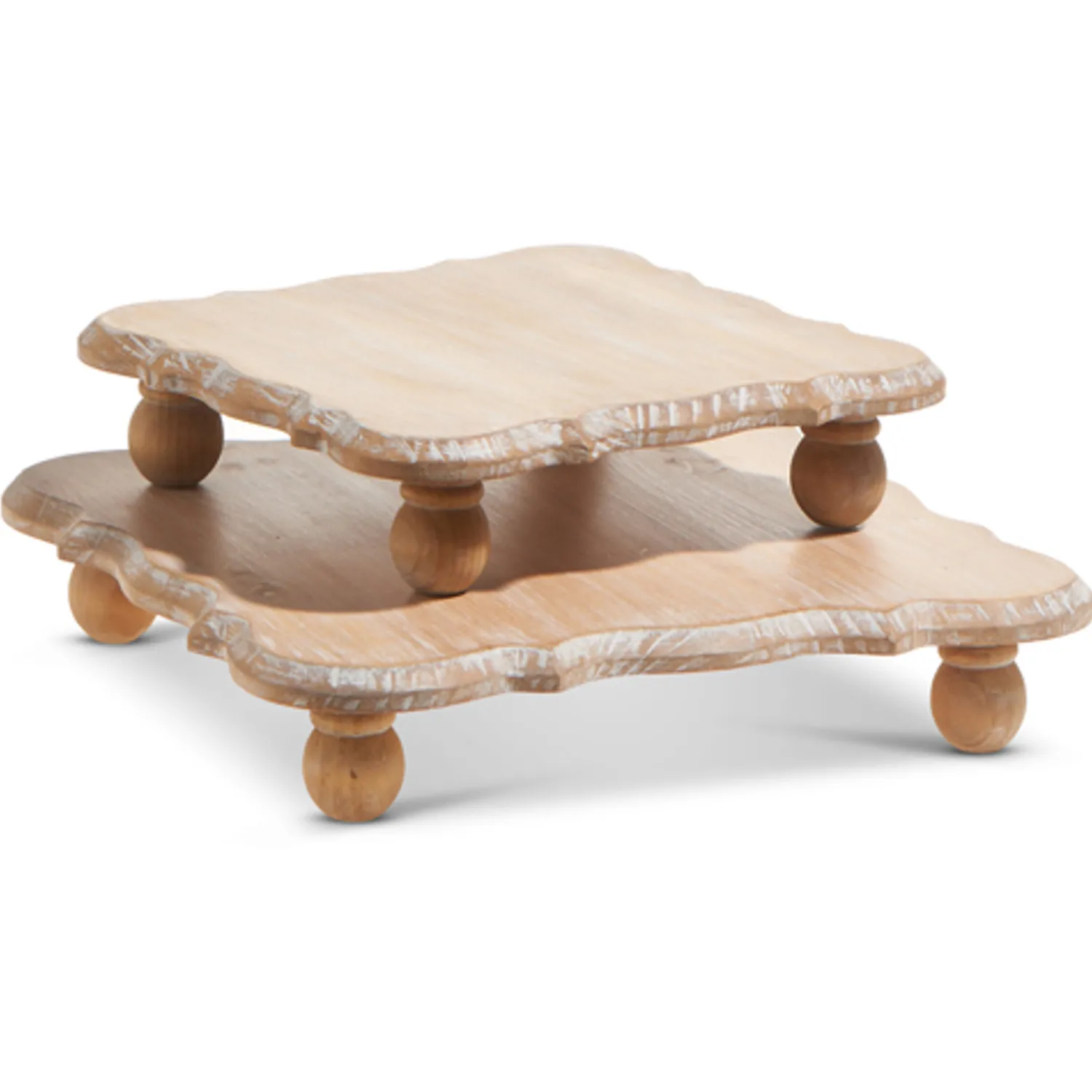 Clearance The Jolly Christmas Shop Raz Brown White Washed Square Riser Christmas Decoration 4328020