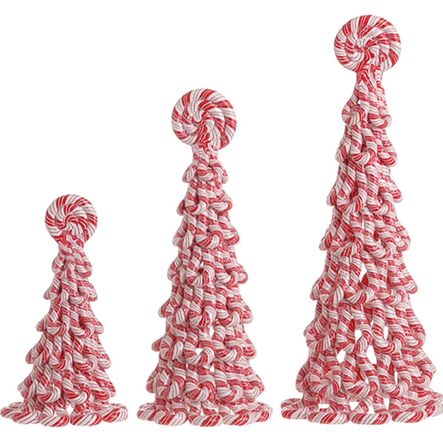 Discount The Jolly Christmas Shop Raz Claydough Peppermint Candy Tree Christmas Figure Set Of 3 3116231