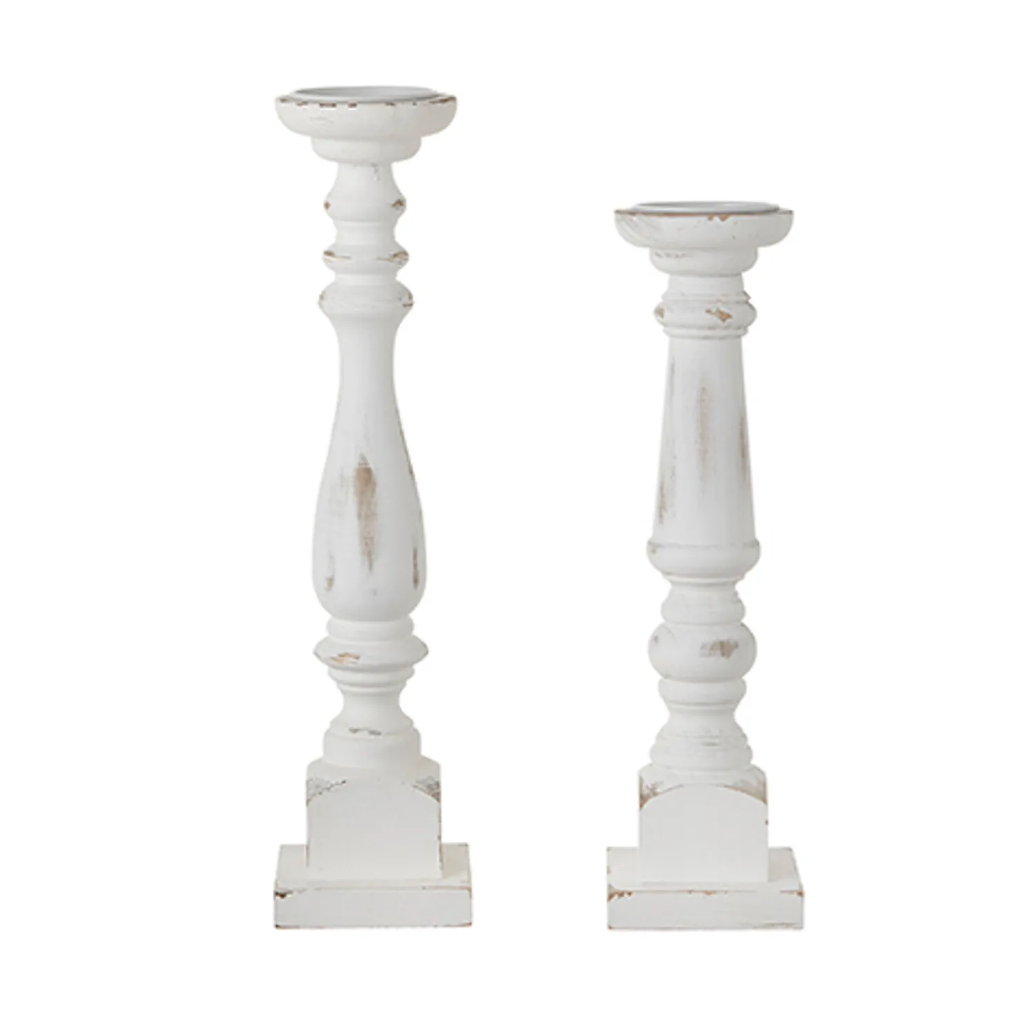 Clearance The Jolly Christmas Shop Raz Distressed White Candle Holder Christmas Decoration 4254202