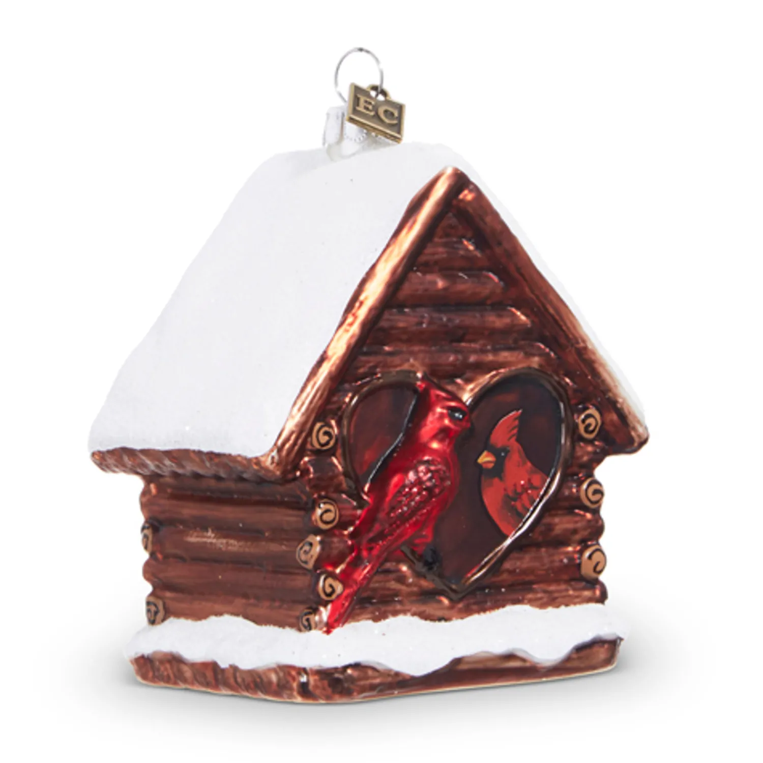 Discount The Jolly Christmas Shop Raz Eric Cortina 4" Home Sweet Home Cardinal Glass Christmas Ornament 4353113