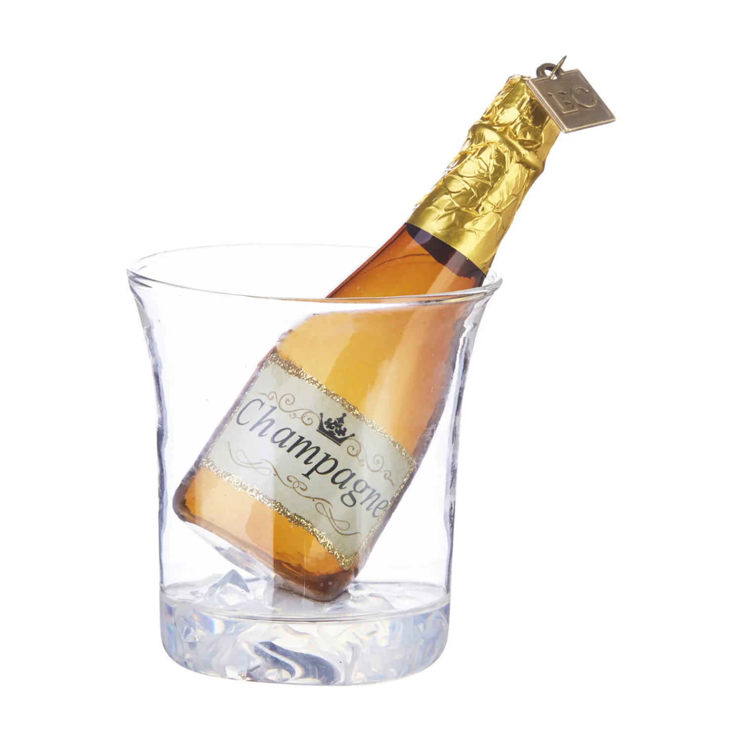 Discount The Jolly Christmas Shop Raz Eric Cortina 4.25" Ice Bucket With Champagne Glass Christmas Ornament 4053111