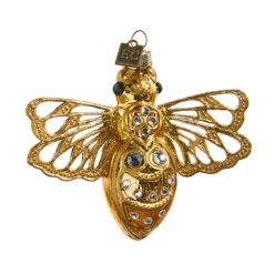 Outlet The Jolly Christmas Shop Raz Eric Cortina 4.25" Jeweled Queen Bee Glass Christmas Ornament 4453148