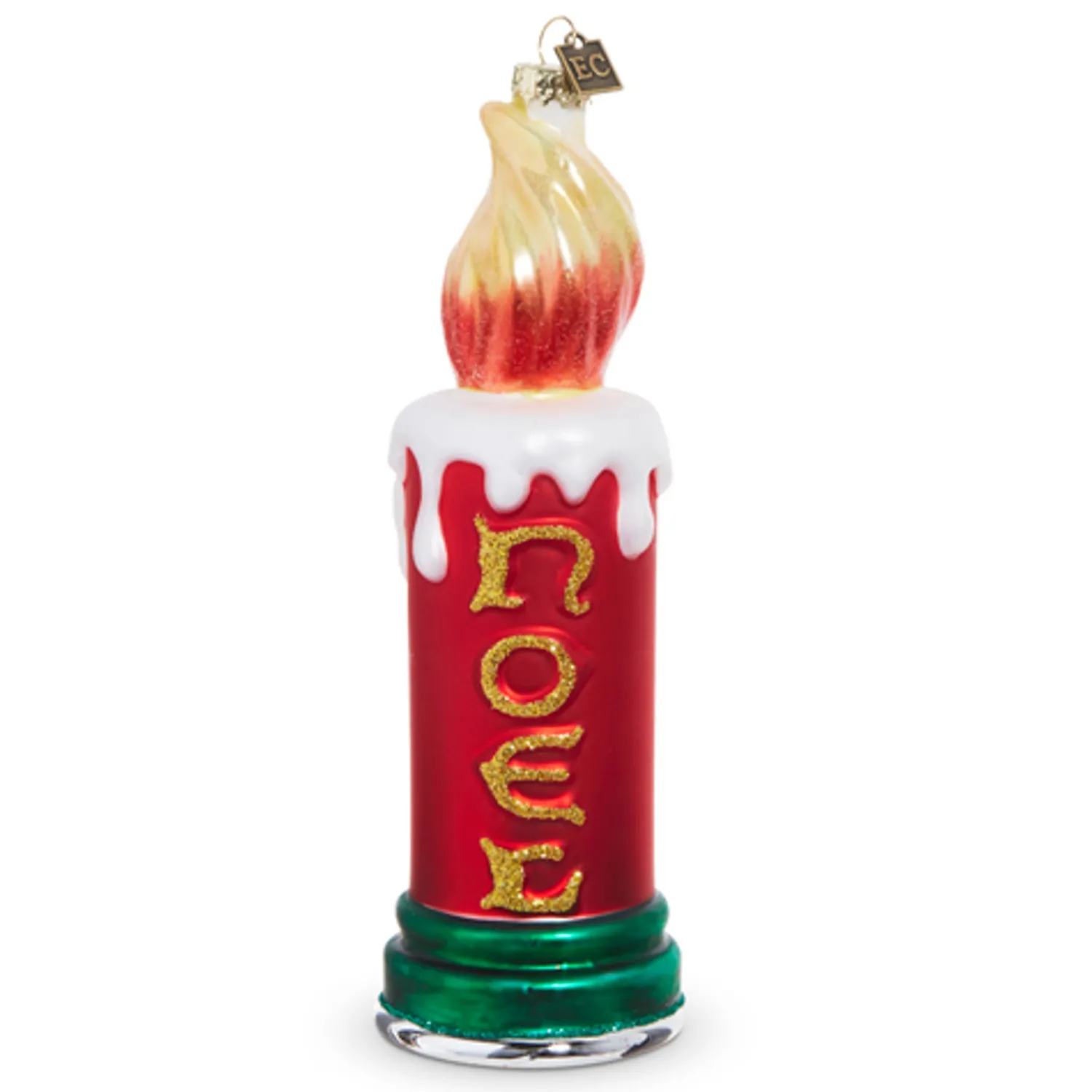 Online The Jolly Christmas Shop Raz Eric Cortina 5.5" Or 8" Noel Blow Mold Candle Glass Christmas Ornament