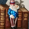 Online The Jolly Christmas Shop Raz Eric Cortina 5.5" Patriotic Santa Glass Christmas Ornament 4353129