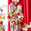 Outlet The Jolly Christmas Shop Raz Eric Cortina 4" Red, Green, And White Wreath Glass Christmas Ornament 4353164