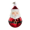 The Jolly Christmas Shop Raz Eric Cortina 5.5" Retro Santa Ball Glass Christmas Ornament 4453132