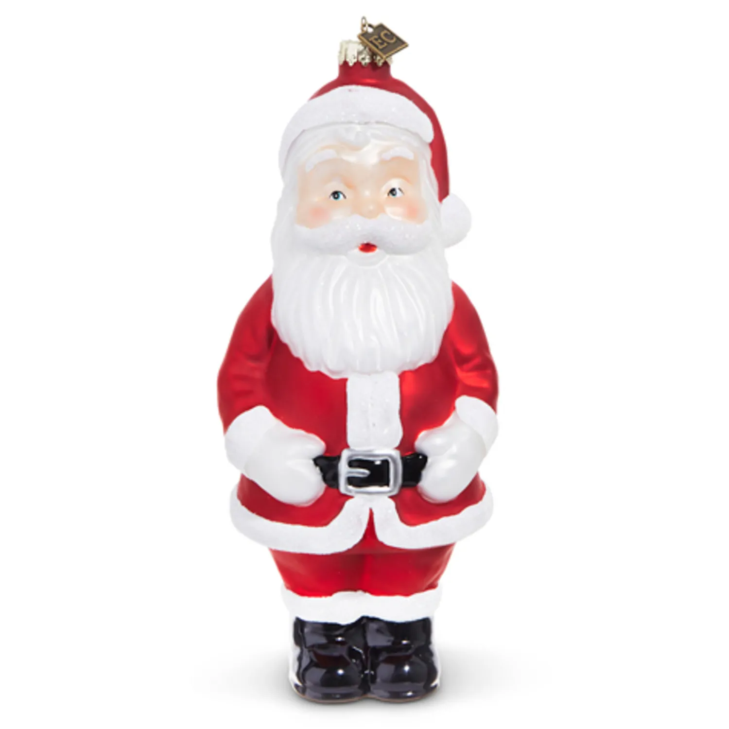 Best The Jolly Christmas Shop Raz Eric Cortina Large 8" Santa Blow Mold Glass Christmas Ornament 4353170