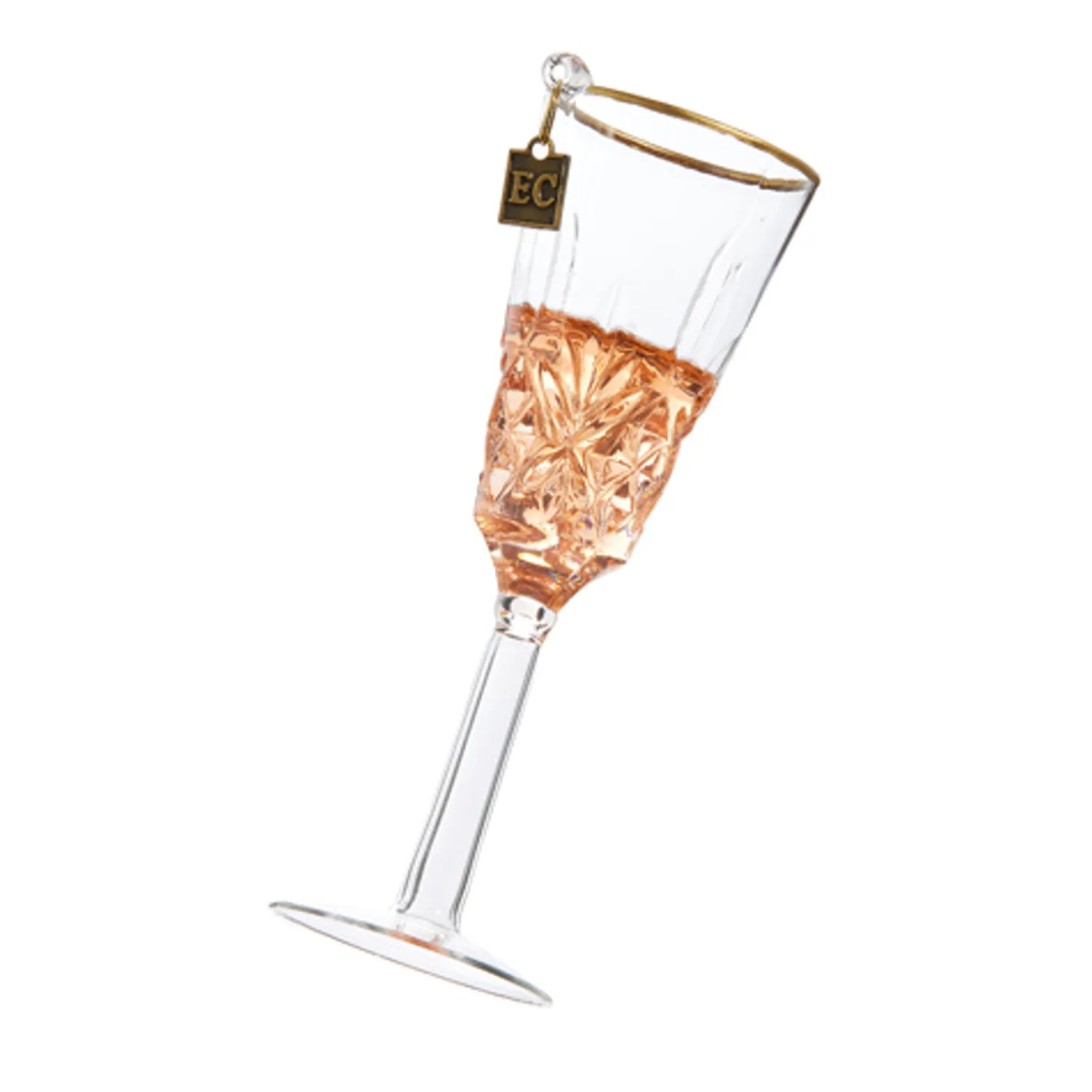 Outlet The Jolly Christmas Shop Raz Eric Cortina Pink Martini Or Champagne Glass Christmas Ornament