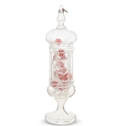 Hot The Jolly Christmas Shop Raz Eric Cortina Small Or Large Christmas Candy Jar Glass Ornament