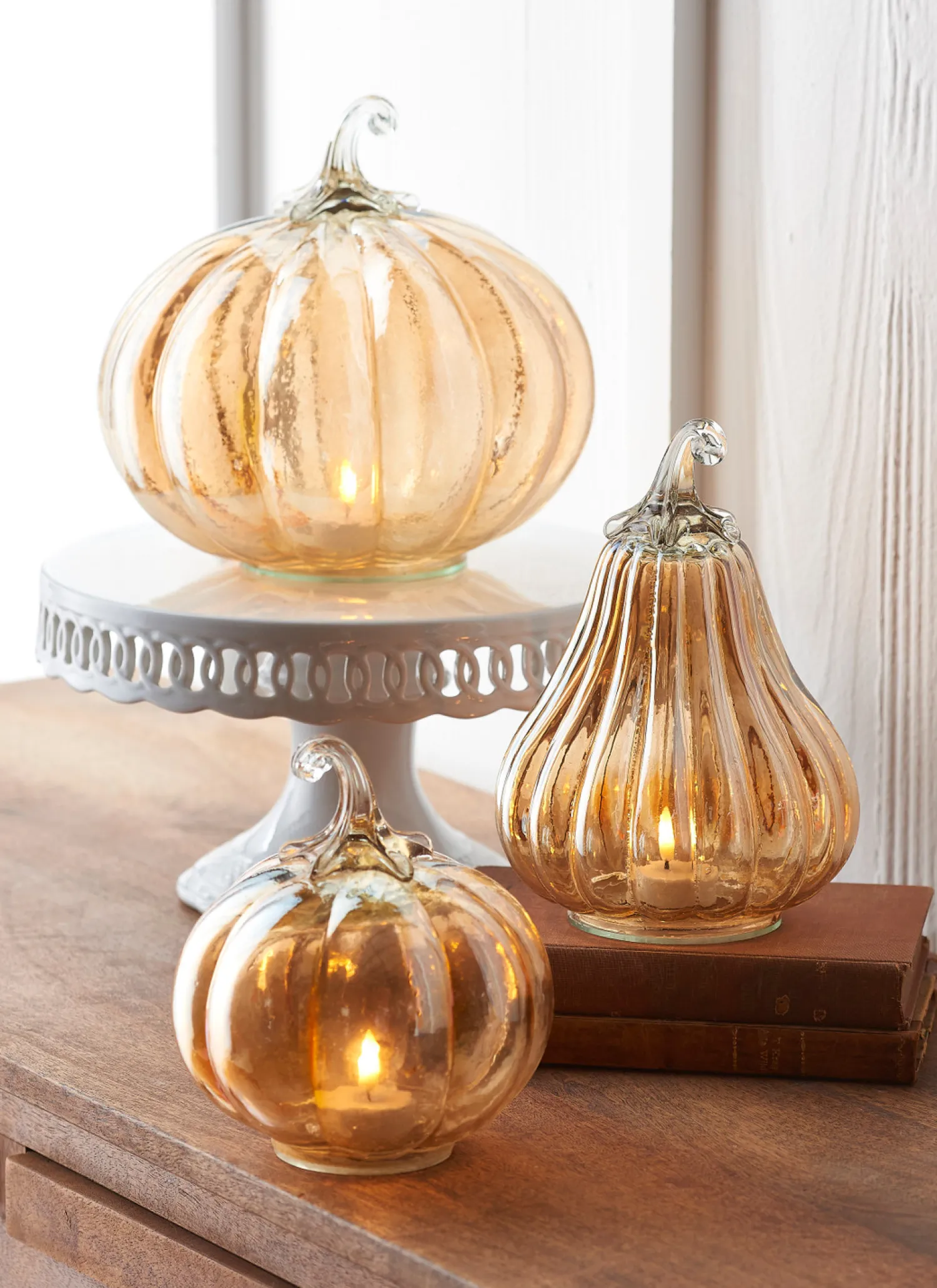 Sale The Jolly Christmas Shop Raz Glass Pumpkins Fall Or Halloween Decoration