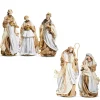 Discount The Jolly Christmas Shop Raz Gold And Ivory Holy Family And Wisemen Nativity Set