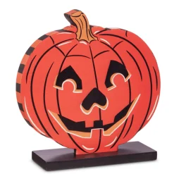 Discount The Jolly Christmas Shop Raz Jack O Lantern, Scaredy Cat, Or Owl Block Cut Out Standing Halloween Sign