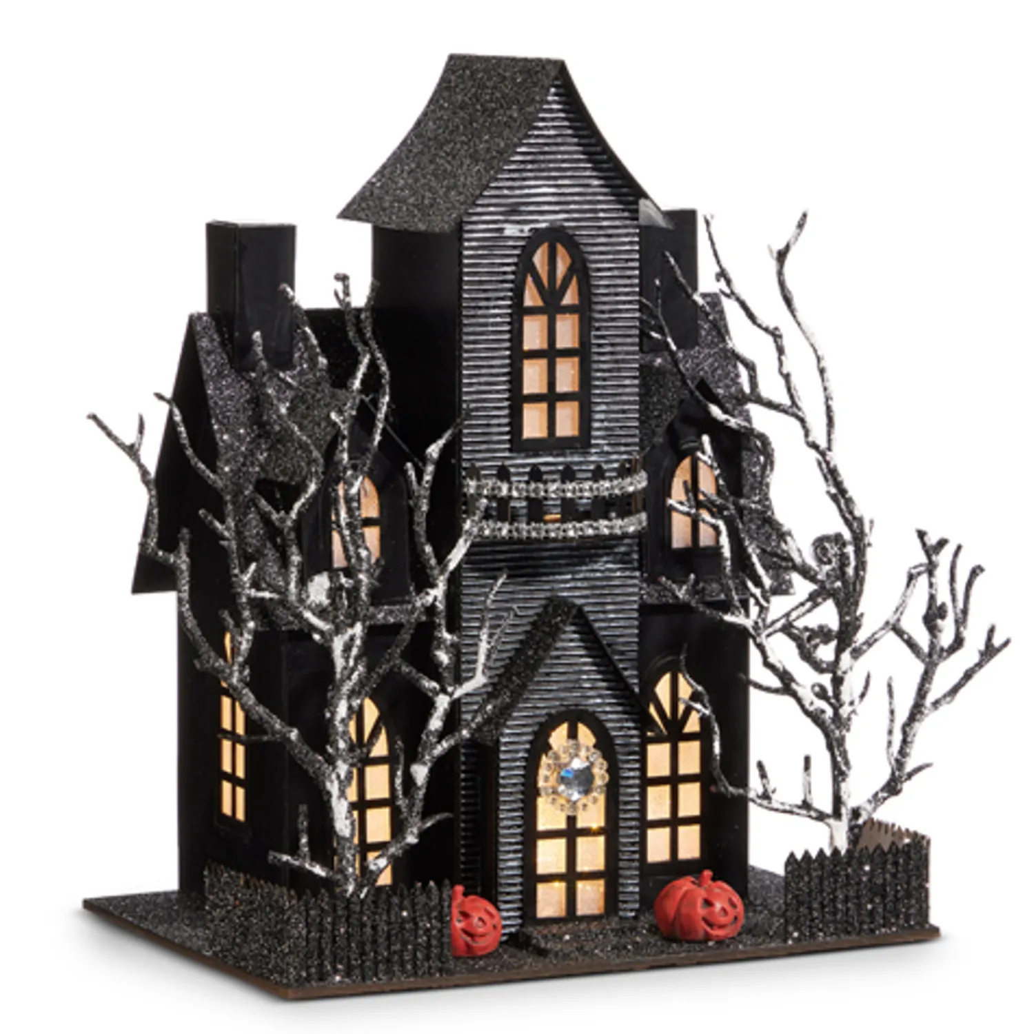 Discount The Jolly Christmas Shop Raz Lighted Black Haunted House Halloween Decorations