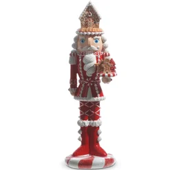 Hot The Jolly Christmas Shop Raz Pink And Red Large Gingerbread Nutcracker Christmas Figures