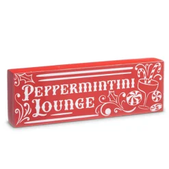 Outlet The Jolly Christmas Shop Raz Red High Shine Block Christmas Cocktail Sign