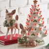 New The Jolly Christmas Shop Raz Retro Deer With Wreath Vintage Christmas Figure